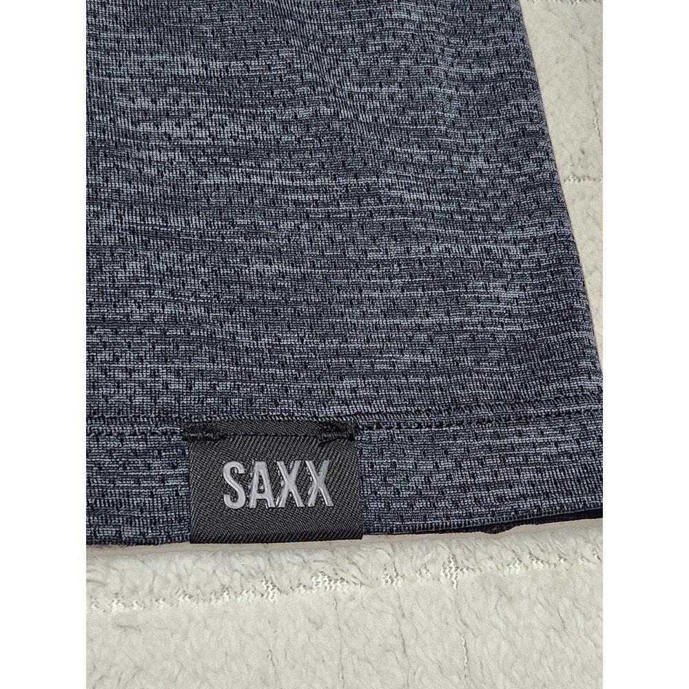 Saxx All Day Aerator Men's Performance Crew Neck T-Shirt UPF 25 Medium Gray - Picture 2 of 5